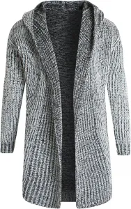 Мужской кардиган с капюшоном и воротником-шалью