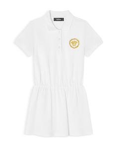 Платье для девочек с принтом Medusa Alloro - для малышей и детей постарше Versace, белый