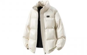 Пуховик Unisex Stand Collar Thickened Padded Puffer Jacket ZIAREL, белый[removable logo]