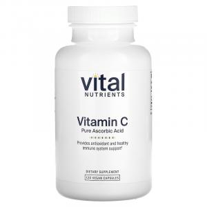 Vital Nutrients, Витамин C, 2000 мг, 120 веганских капсул (1000 мг в каждой капсуле)