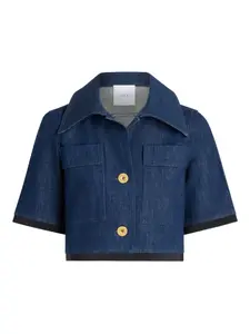 Джинсовая куртка с короткими рукавами PATOU, синий