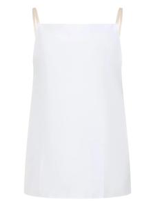 Топ из смесового шелка Carven, белый
