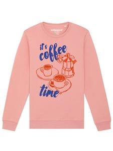 Свитер Watapparel Sweatshirt Its Coffee Time, темно-розовый