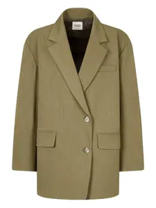 Однобортный пиджак с карманами STUDIO TOMBOY, зеленый