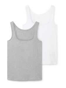 Топ TOM TAILOR, цвет mottled grey/White