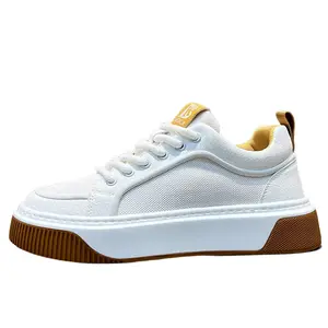 Водонепроницаемые, легкие и дышащие низкие мужские кроссовки для скейтбординга ZUOSAISI, White Camel