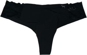 Трусики-стринги Victoria's Secret Pink с сеткой/кружевом, цвет черный, новые, Black Floral