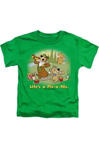 Футболка с коротким рукавом для малышей Yogi Bear "Жизнь - это пикник" Gildan, зеленый