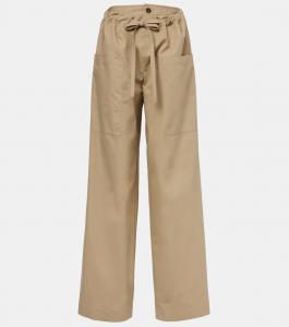 Широкие брюки из хлопкового поплина Tod's, Cammello Scuro