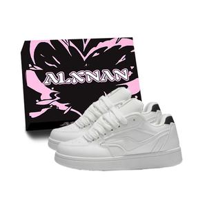 Alxnan Женские белые скейтерские кроссовки лоу-топ, цвет White (Box)