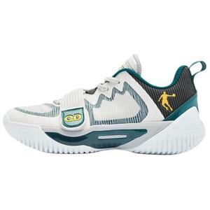 Баскетбольные кроссовки Basketball Shoes Men Low-Top Light Gray / Deep Abyss Green Qiaodan