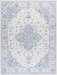 Ковер SAFAVIEH, 305 x 427 см, - коллекция Metro - большой - Blue & Ivory, ручной работы из шерсти, идеально для гостиной, спальни, столовой (MET874M)