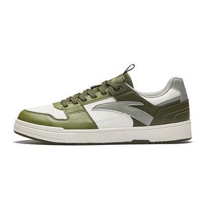 Кроссовки ANTA Street Naughty Skateboarding Shoes Men Low-top Ivory White / Spiral Green / Charcoal Green, слоновая кость/зеленый