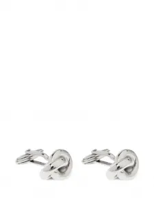 Запонки в форме узла Lanvin, серебряный