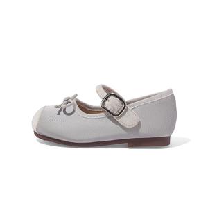 Кожаные туфли ABC DOUKIDS для детей ABCdoukids, серебряный