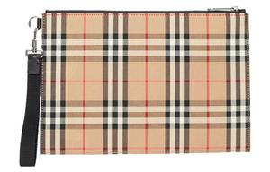 Burberry Клатч из холста мужской khaki