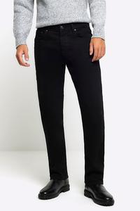 Джинсы с прямым вырезом River Island, черный