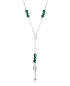 Ожерелье-Лариат из малахита, стерлинговое серебро, 18 дюймов Macy'S, turquoise