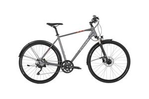 Кроссовый велосипед Carver Cinos Street 140 20s - 28 дюймов - Diamant - 2025, цвет Grau|anthracite silver neonred