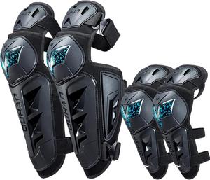 Мотоциклетные защитные щитки для голени DUHAN, 4 шт., налокотники и наколенники, регулируемые, противоскользящие, защитная экипировка для мотоциклистов, для мужчин и женщин., Black/Blue