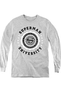 Футболка с длинным рукавом Superman University для молодежи Gildan, Athletic Heather