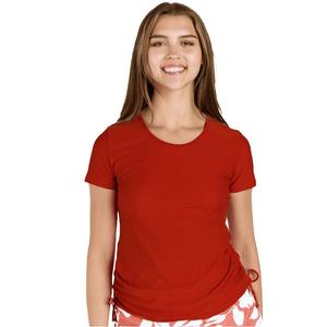 Женский топ для плавания с короткими рукавами Adele Calypsa LLC, цвет Recycled Bright Red