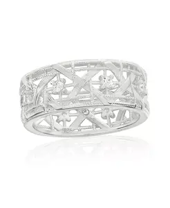 Кольцо Suzy Levian из стерлингового серебра с вырезом в форме вечности Suzy Levian New York, silver