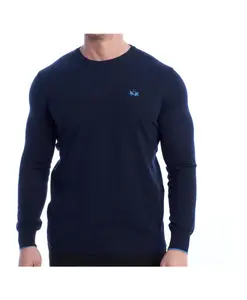 Базовая хлопковая футболка с круглым вырезом La Martina, синий