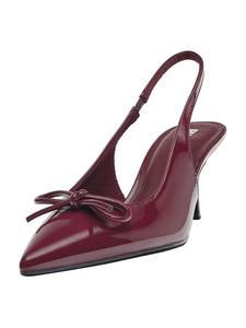 Туфли-лодочки с открытой пяткой Pull&Bear, каштаново-коричневый