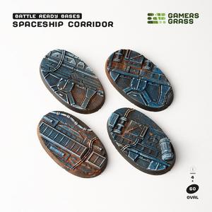 Аксессуары Gamers Grass Battle Ready Bases: Spaceship Corridor - Oval 60mm (4)