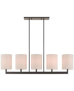 Линейная люстра Hayworth на 5 ламп Livex, цвет bronze