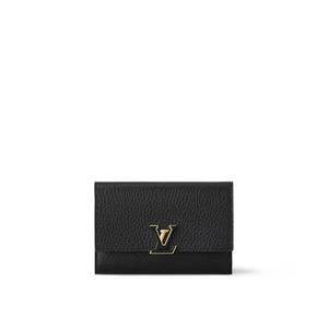 Компактный кошелек Capucines Louis Vuitton, черный