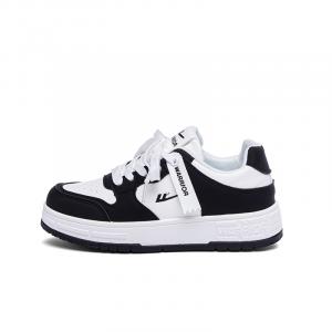 WARRIOR Износостойкие, легкие и дышащие низкие кроссовки для скейтбординга унисекс белого и черного цвета