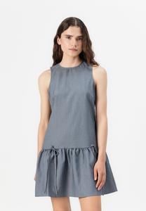 Повседневное платье NMTILLA O NECK TIE DRESS Noisy May, цвет Light Grey Melange