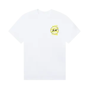 Футболка Anti Social Social Club x Fragment Design Half Tone Logo 'White/Yellow', белый
