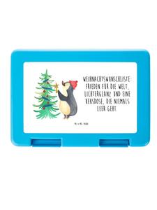 Mr. & Mrs. Panda Ланчбокс в виде пингвина и рождественской елки с надписью белого цвета