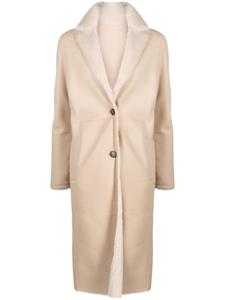 Пальто Lammmantel на пуговицах Liska, нейтральный цвет