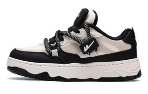 Кроссовки WARRIOR Skateboarding Shoes Unisex Low-top Black/beige, бежевый/черный