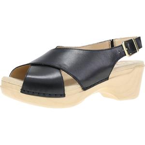 Женские сандалии Sloane из кожи черного цвета с телячьей кожей Dansko, Black Calf