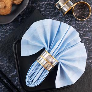 Кольца для салфеток GAURI KOHLI Primrose с черным жемчугом, набор из 6 шт.