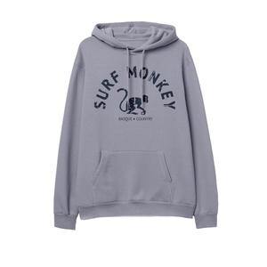 SURF MONKEY Толстовка из органического хлопка с изогнутым логотипом, с капюшоном, для взрослых (сиреневая)