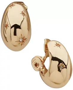 Золотистые серьги-кольца в форме звездочек Anne Klein, gold