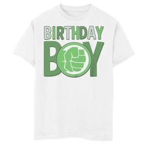 Футболка с рисунком «Именинник» для мальчиков 8–20 лет Marvel Incredible Hulk Marvel, белый