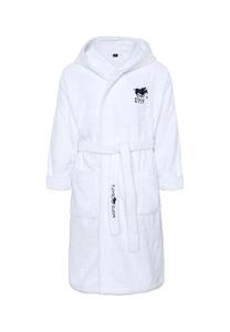Халат с логотипами, поясом и накладными карманами POLO SYLT, цвет 11-0601 Bright White