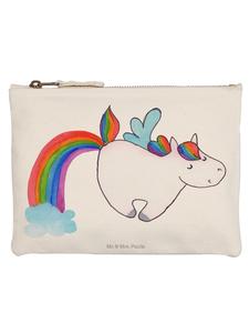 Mr. & Mrs. Panda Пенал с изображением единорога и летящей лошади, без надписи, белого цвета