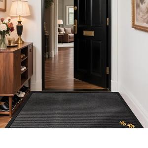 Dajiang Ковер 90х150 см для прихожей, модель Daisy First Opening, лазерная вышивка, грязеотталкивающий, износостойкий