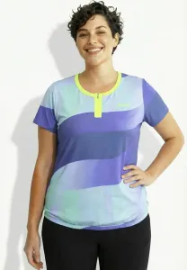 Футболка с принтом functions rundhals halbarm taschen Ulla Popken, Purple