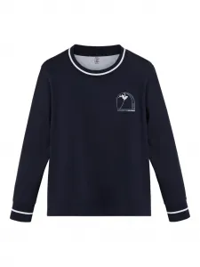 Футболка с длинным рукавом Brunello Cucinelli Kids, синий