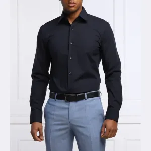 Рубашка приталенного кроя h-hank-kent-c1-214 Boss, синий