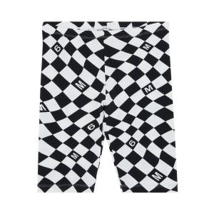 Детские байкерские шорты MM6 Maison Margiela, цвет: белый/черный